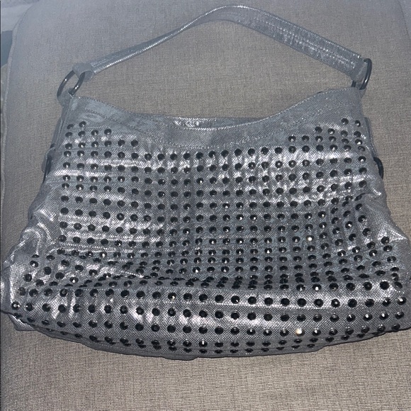 Latique Handbags - Silver Stud-Accented Shoulder Bag